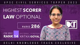 Law Optional For UPSC CSE | Highest Scorer | Strategy For Law | By Kritika Goyal, Rank 14 CSE 2022
