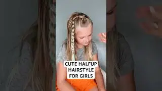 CUTE HALFUP HAIRSTYLE | Audrey and Victoria #hairstyle #hairtutorial