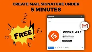 How to Create a Professional Gmail Signature with Image, Logo & Social Icons | Free Template Design