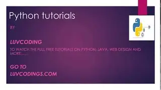 LUVCODING python tutorials