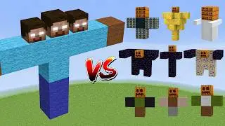 Herobrine VS All Minecraft Bosses Battle Minecraft