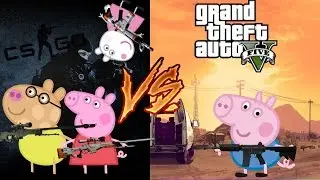 Свинка Пеппа на русском новые серии  GTA 5 vs CS GO  Пеппа геймер
