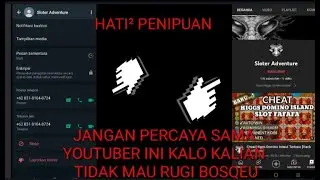ketipu youtuber ratusan ribu//sloter adventure