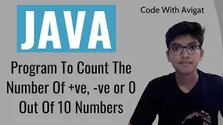 Program To Count The Number Of +ve, -ve or 0 Out Of 10 Numbers | Java Tutorial