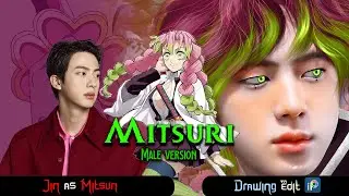 @BTS  Jin as Male Mitsuri Kanroji | BTS X Demon Slayer #bts #jin #btsarmy #mitsurikanroji