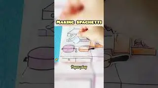 making spaghetti paper play diy #shorts #paperplay