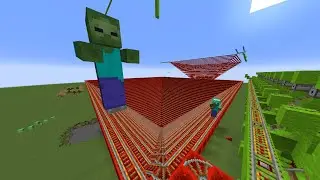I Launched Giant Zombies with My Particle Accelerator in Minecraft