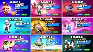 All Brawl Pass Skins Evolution in Brawl Stars (2020 - 2026)