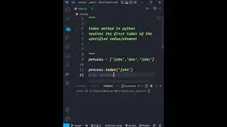 index Method in Python 