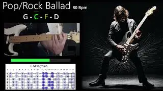 Uplifting Pop Rock Ballad   Guitar Backing Track in G Major