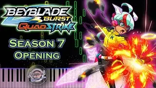 Beyblade Burst Quadstrike Opening Piano Cover - Beyblade Burst Season 7 Trailer Theme Song