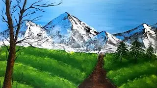 EASY acrylic painting for beginners step by step Mountain | SIMPLE acrylic painting #30