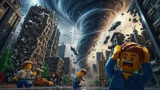 LEGO Violent Tornado Trapped Inside the City 