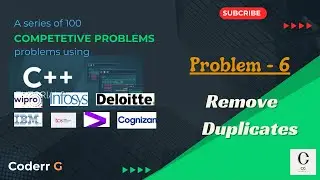 Remove Duplicates from an Array | Efficient Coding Solution