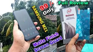 Samsung M21 best screen guard with matte finish only for 99 full review #WattaMonster [ Hindi ]