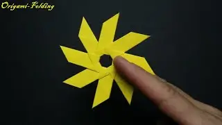 How to make a shuriken out of paper. Origami