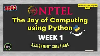 NPTEL The Joy of Computing using Python Week 1 Quiz Assignment Solutions | July 2023 | IIT Ropar