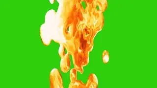 Lava Pouring on Green Screen 4K (Animation)