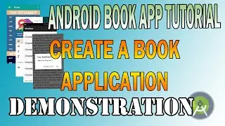 Android Studio - Create Book Application with Navigation menu demonstration