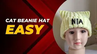 Crochet Cat Beanie Hat | EASY