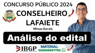 CONCURSO MUNICÍPIO CONSELHEIRO LAFAIETE MG 2024 | IBGP | Provas anteriores da banca IBGP #ibgp