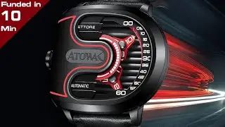 Now on Kickstarter: Atowak Ettore: Supercar-Inspired 4-Arm Wandering Hour Watch