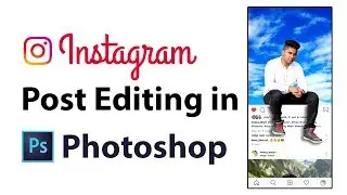 Instagram 3D Post Photo Editing in Photoshop | Hindi & Urdu.