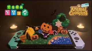 Halloween-Day Pumpkin Jack : Animal Crossing: New Horizons , pixel art , perlerbeads