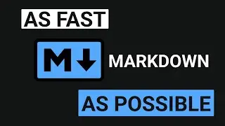 Markdown As Fast As Possible!