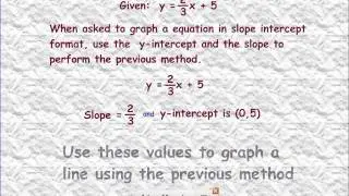 Mr. Ellis Bridge Class Graphing Forms of a Line 4