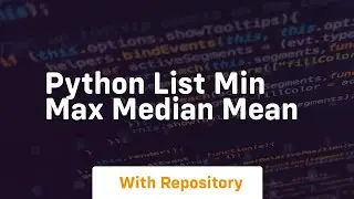 Python list min max median mean