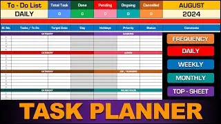 To Do List in Excel 2024 | Task Planner Spreadsheet - Digital TO-DO LIST TUTORIAL