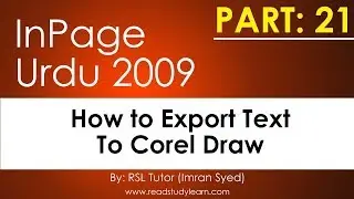 How to Export or Copy paste Inpage to Corel Draw urdu fonts