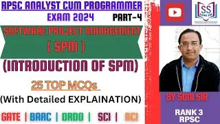 SOFTWARE PROJECT MANAGEMENT | SPM | RPSC ANALYST CUM PROGRAMMER EXAM 2024 | PART-4