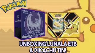 UNBOXING MY FIRST ELITE TRAINER BOX & A PIKACHU TCG V-POWERS TIN!