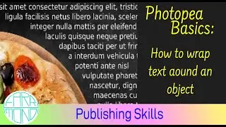 How to wrap text around an object in Photopea