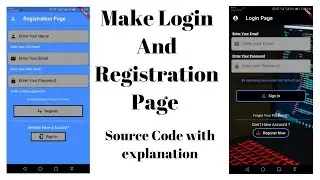 How to make Registration Login Page in Flutter | Sign up/in App | 2020 | Source Code | Coding Gigs