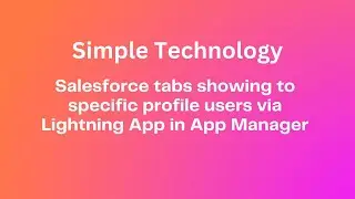 Salesforce tabs showing to specific profile users via Lightning App in App Manager
