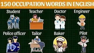 Learn 150 Occupations/Jobs/Professions in English with Images and Example Sentences