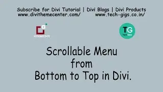How To Create Scrollable Menu in Divi With Sticky Feature ?