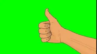 Animated Hand Giving Thumbs Up #1 ~ Green Screen ~ Fun Channel