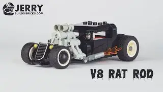 Custom LEGO V8 Monster Rat Rod instructions (MOC #126)