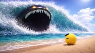 💛Pacman Vs 🦈Shark Monster 😱
