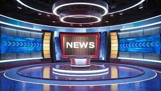 3d virtual set for news, News reading background
