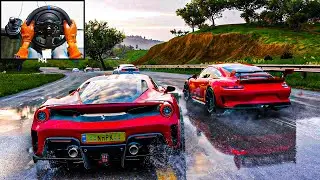 1100HP Ferrari 488 GTB - Race Gameplay | Forza Horizon 5 | Thrustmaster T300RS