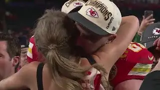 Happy in love? Travis Kelce with Taylor Swift after the game