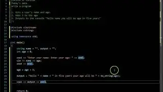 DOK1 Variable declaration, input/output to console, and concatenation