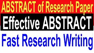 Starting Effective Abstract of Research Paper | Using Data Analysis in Abstract of Research Paper
