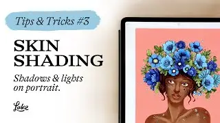 Skin Shading: Shadows & lights on portrait - Lake Coloring Books