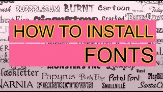 How to Install Font In your PC | Copy Fonts to Control Panel Font Option | Simple method to add Font